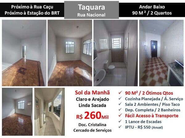 Apto JPA Taquara Nacional 90M²