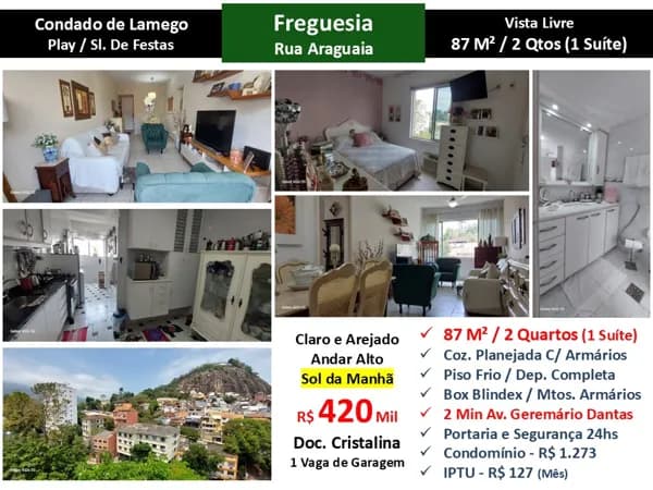 Apto JPA Freguesia Araguaia Condado de Lamego 87M²
