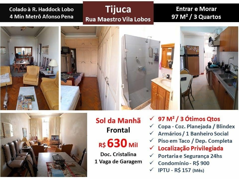Apto Tijuca Maestro Vila Lobos 95M²