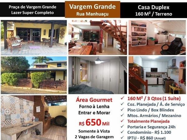Casa Vargem Grande Manhaçu Praça de Vargem Grande 160M²