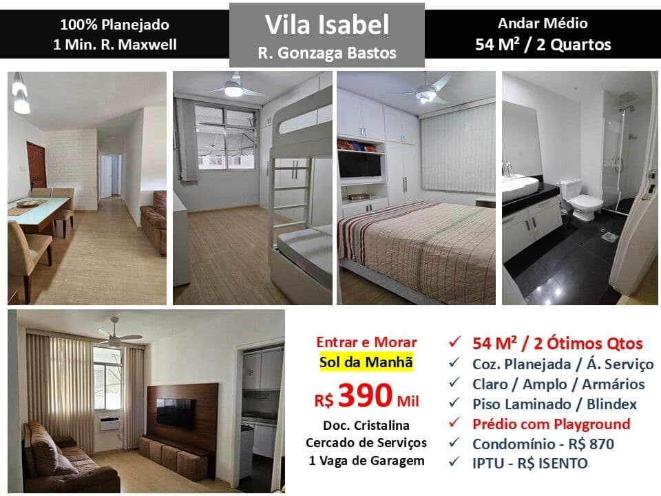 Apto Vila Isabel Gonzaga Bastos 54M²