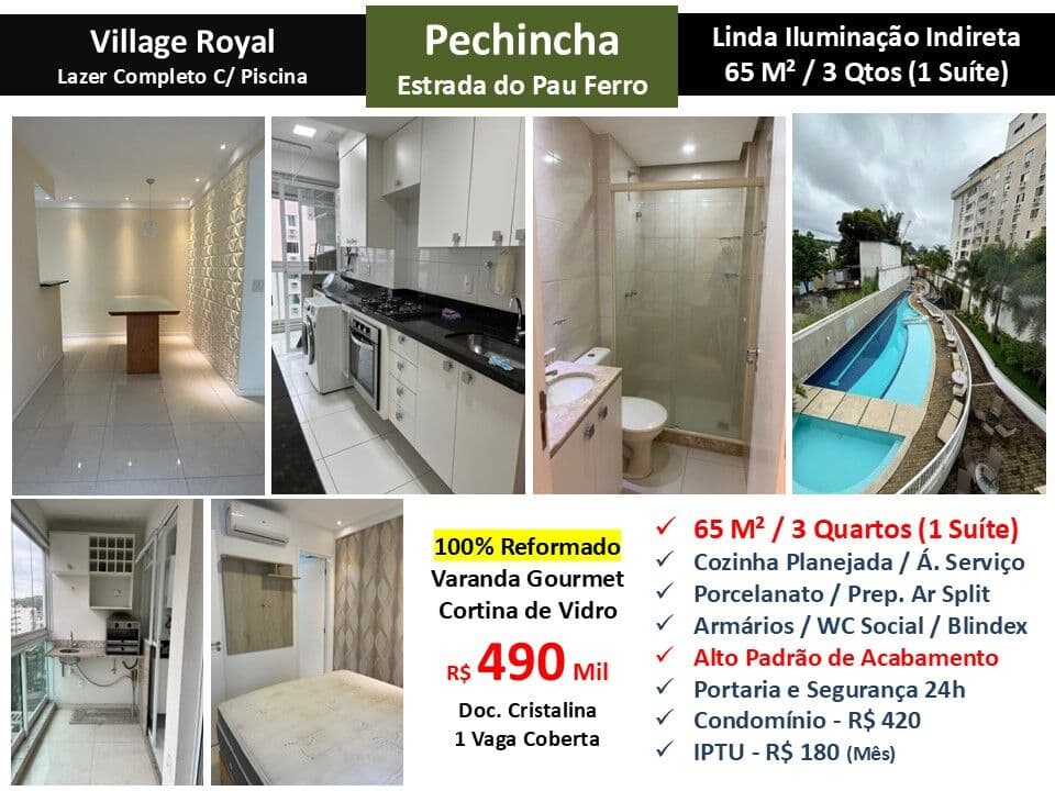 Apto JPA Pechincha Village Royal 65M²