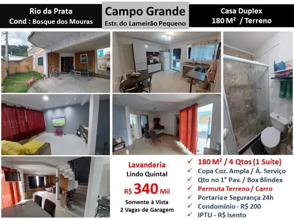 Casa Campo Grande Rio da Prata Lameirão Pequeno Bosque dos Mouras 180M²
