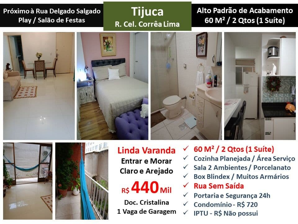 Apto Tijuca Cel. Correia Lima 60M²