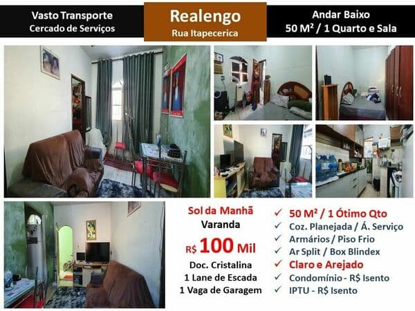 Apto Realengo Itapecerica 50M²