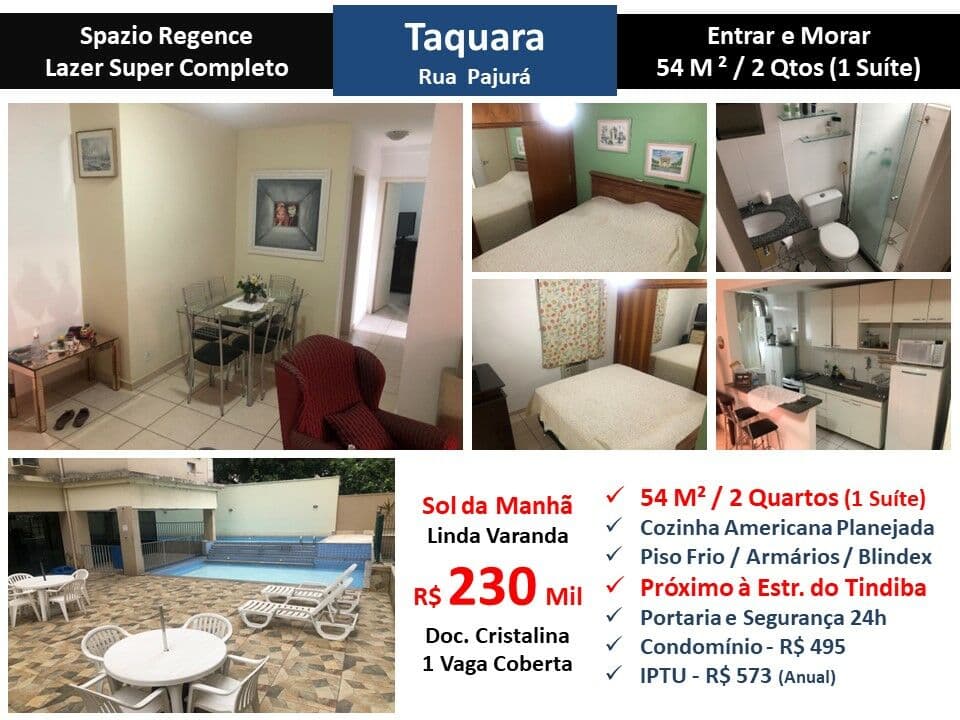 Apto JPA Taquara Pajurá Spazio Regence 54M²