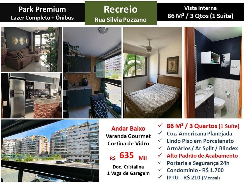 Apto Recreio Zico Park Premium 86M² 3