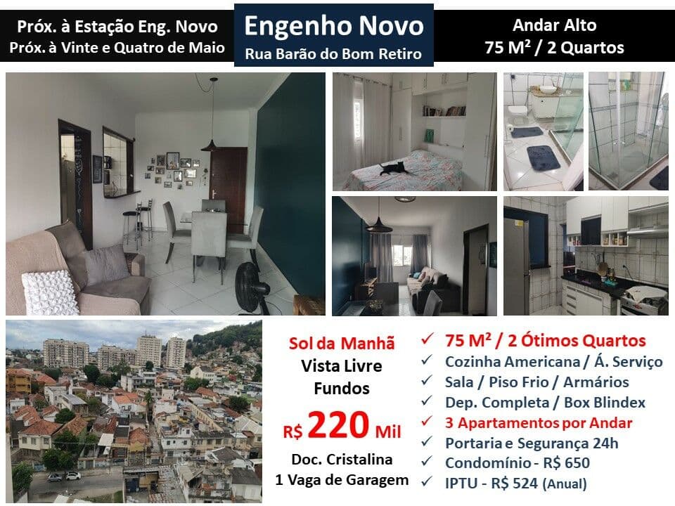 Apto Eng. Novo Barão do Bom Retiro 75M²