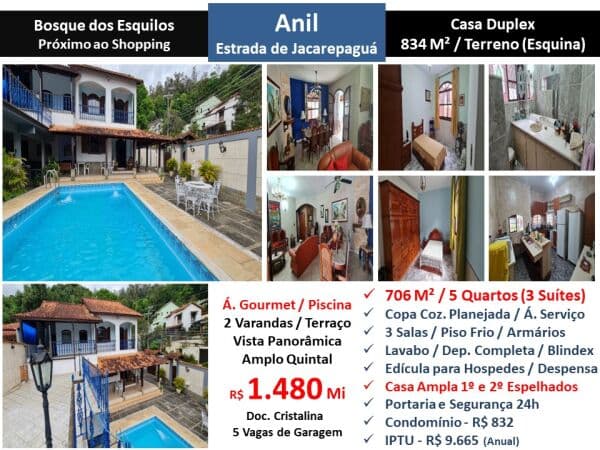 Casa JPA Anil Bosque dos Esquilos 706M²