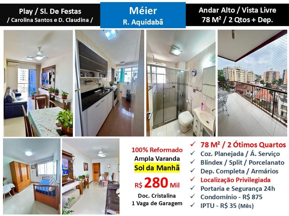 Apto Meier Aquidabã 78M² 2