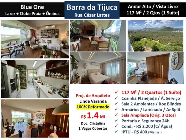 Apto Barra da Tijuca Blue One 117M²