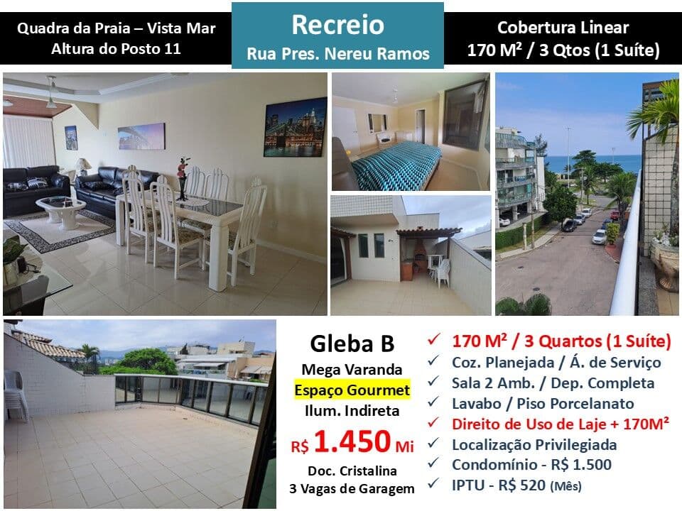 Cob Recreio Gleba B Praia Nereu Ramos 170M² Linear