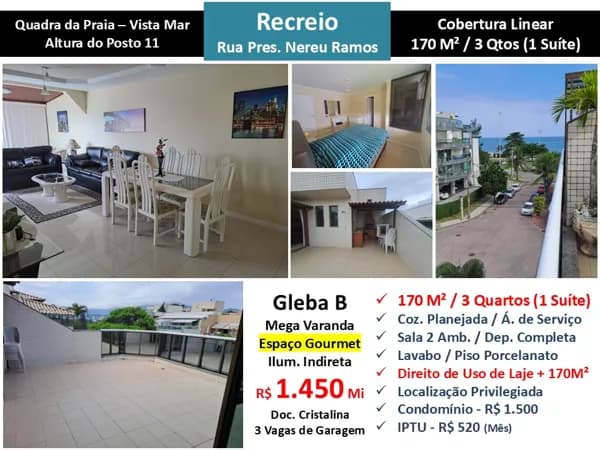Cob Recreio Gleba B Praia Nereu Ramos 170M² Linear