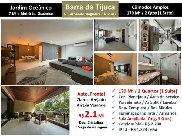 Apto Barra da Tijuca JO Fernando Nogueira de Sousa 170M²