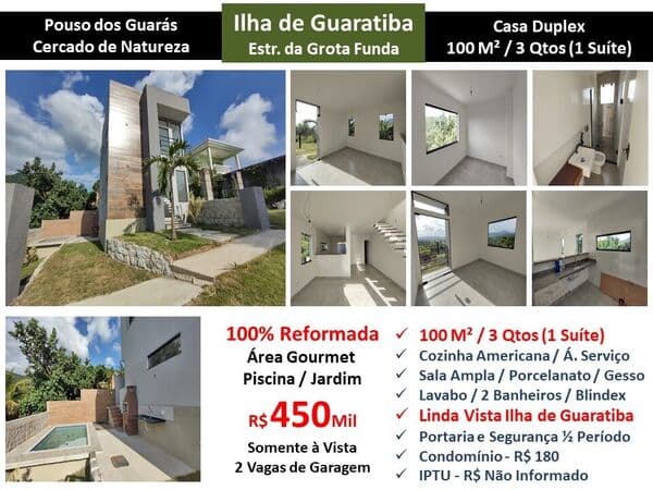 Casa Ilha de Guaratiba Pouso dos Guarás 100M²