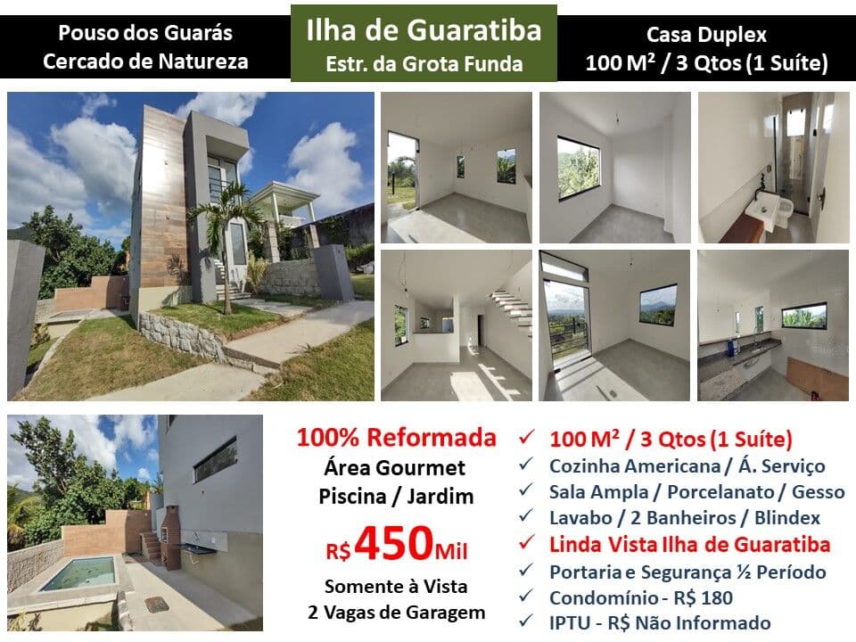Casa Ilha de Guaratiba Pouso dos Guarás 100M²