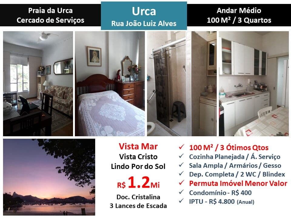 Apto Urca João Luiz Alves 100M²