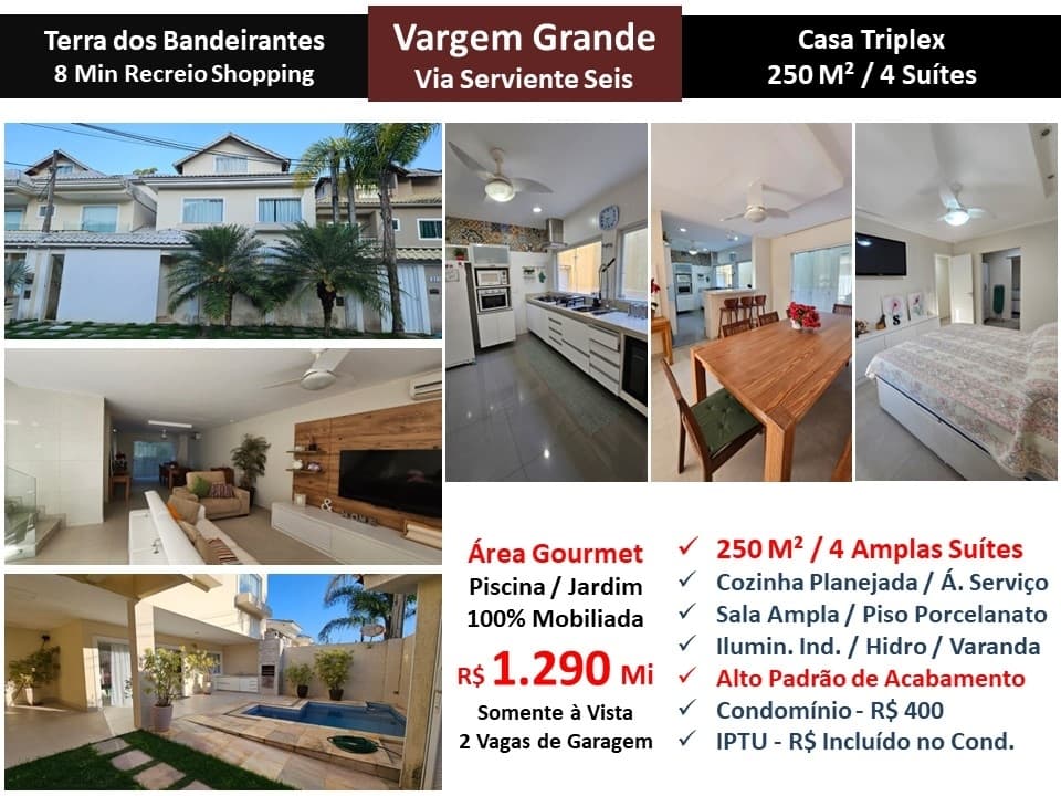 Casa Vargem Grande Terra dos Bandeirantes 250M²