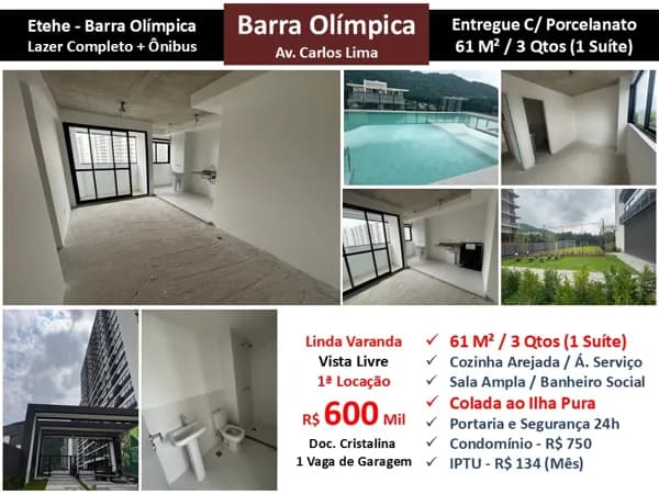 Apto Barra Olímpica Etehe 61M²