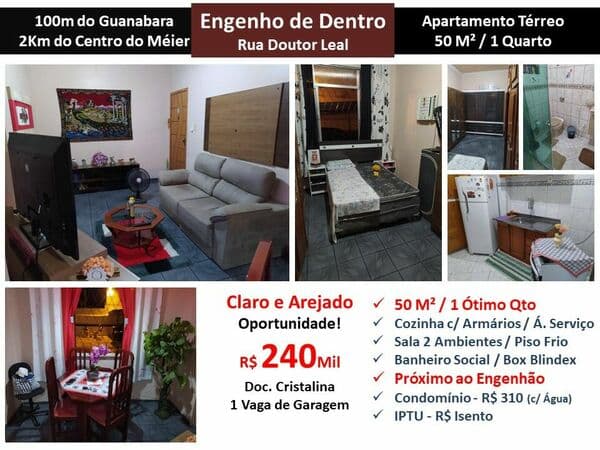 Apto Eng. de Dentro Doutor Leal 50M²
