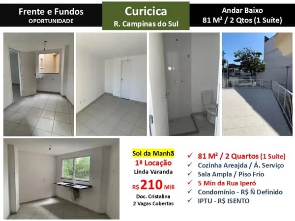 Apto JPA Curicica Campinas do Sul 81M²