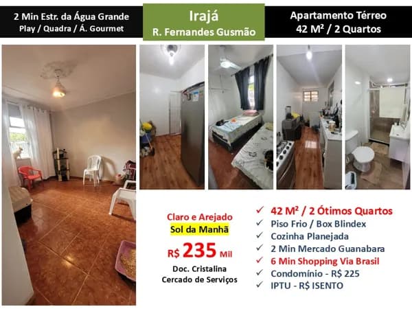 Apto Irajá Fernandes Gusmão 42M² Garden