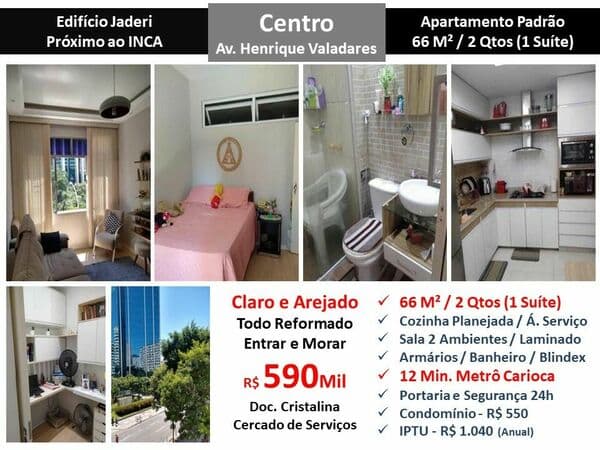 Apto Centro Henrique Valadares Jaderi 66M²