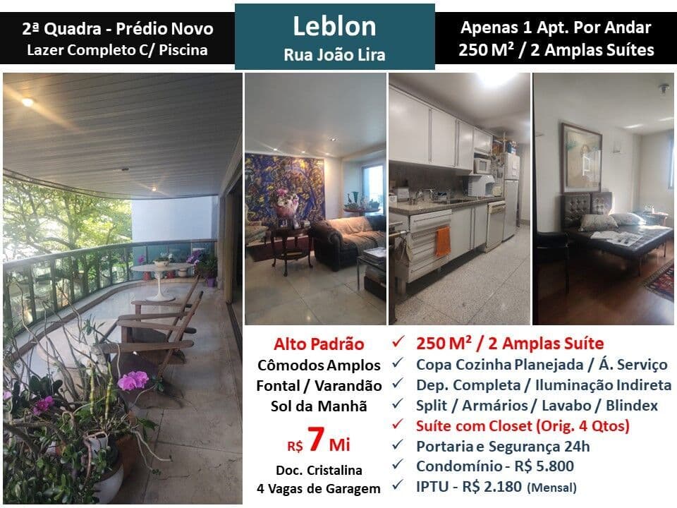 Apto Leblon João Lira 250M²