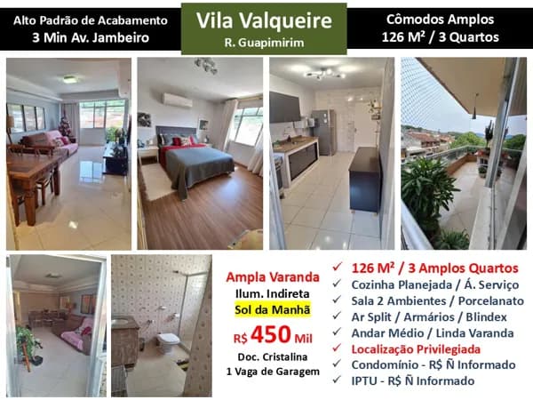 Apto JPA Vila Valqueire Guapimirim 126M²