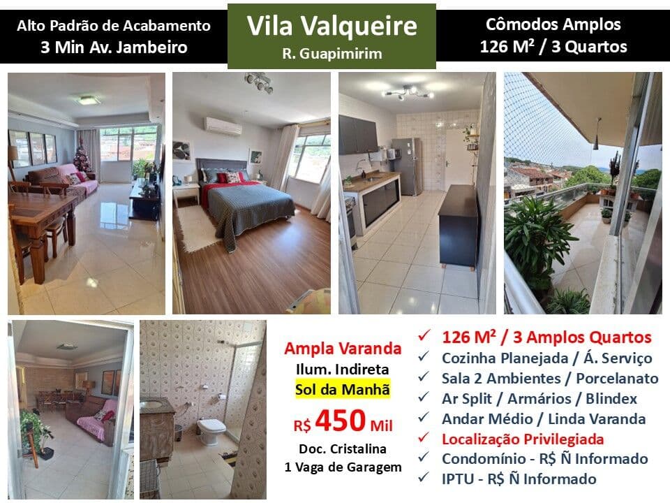 Apto JPA Vila Valqueire Guapimirim 126M²