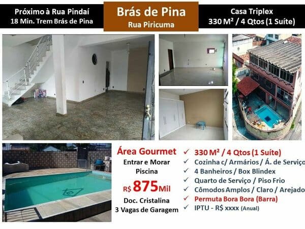 Casa Brás de Pina Piricuma 330M²