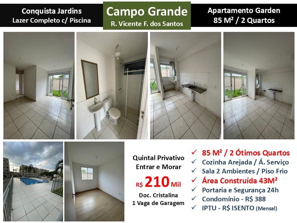 Apto Campo Grande Conquista Jardins 85M² Garden