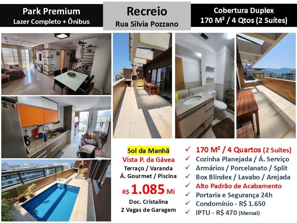 Cob Recreio Zico Park Premium 170M² 2