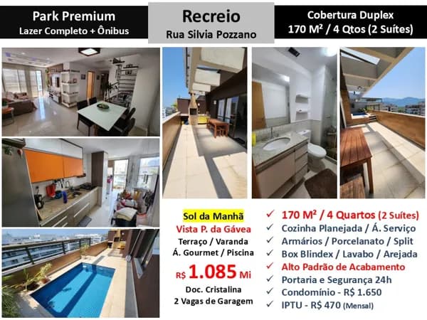Cob Recreio Zico Park Premium 170M² 2