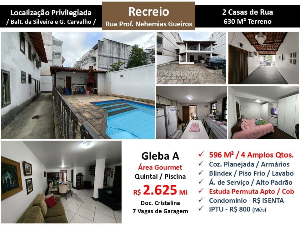 Casa Recreio Gleba A Nehemias Gueiros 596M²