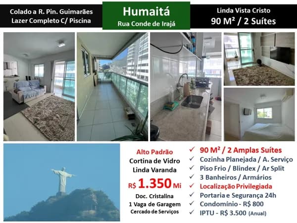 Apto Botafogo Conde de Irajá 90M²