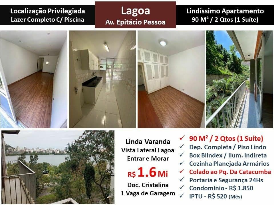 Apto Lagoa Epitácio Pessoa 90 M²