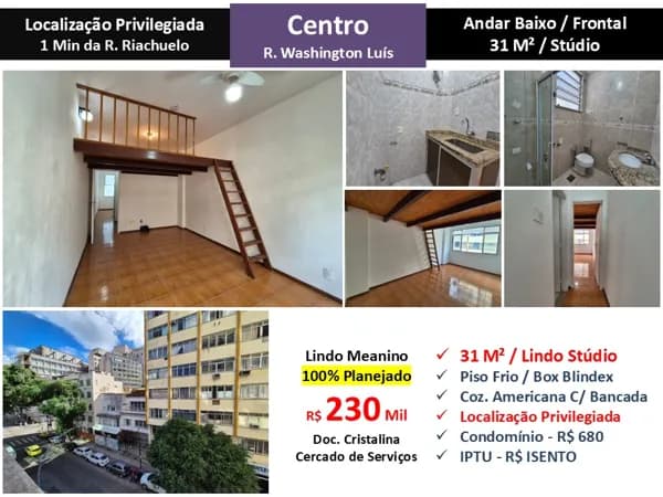Apto Centro Washington Luís 31M²