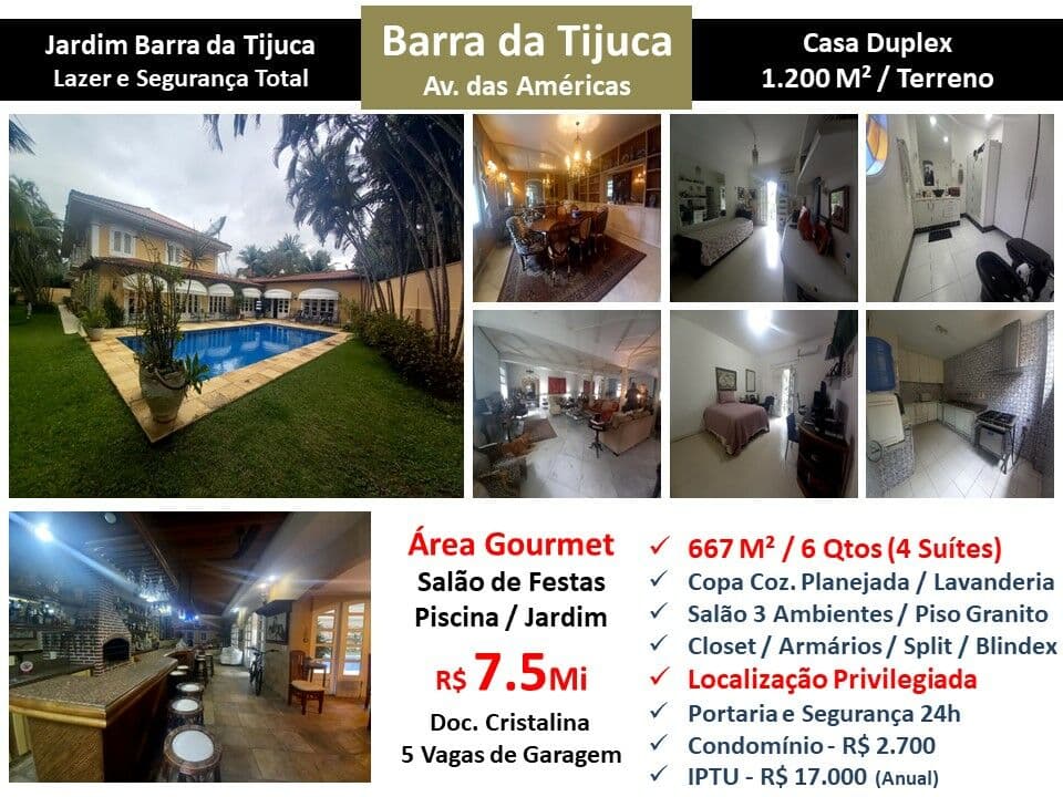 Casa Barra da Tijuca Jardim Barra da Tijuca 667M²