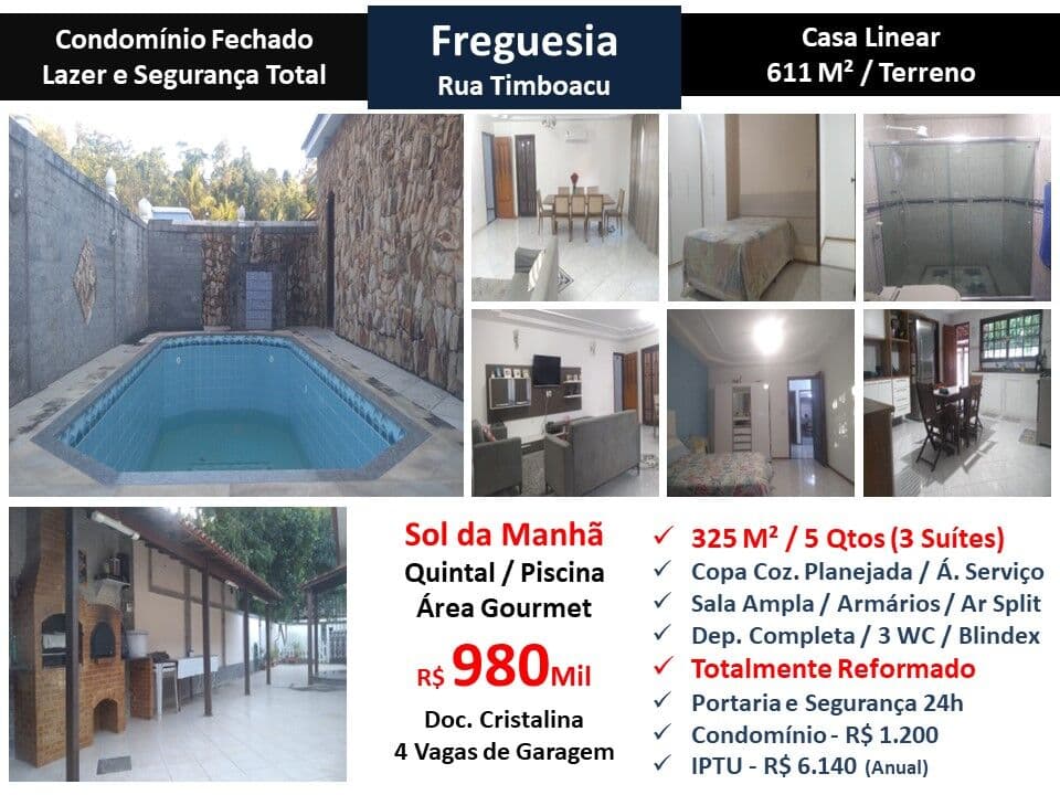 Casa JPA Freguesia Timboacu 325M²