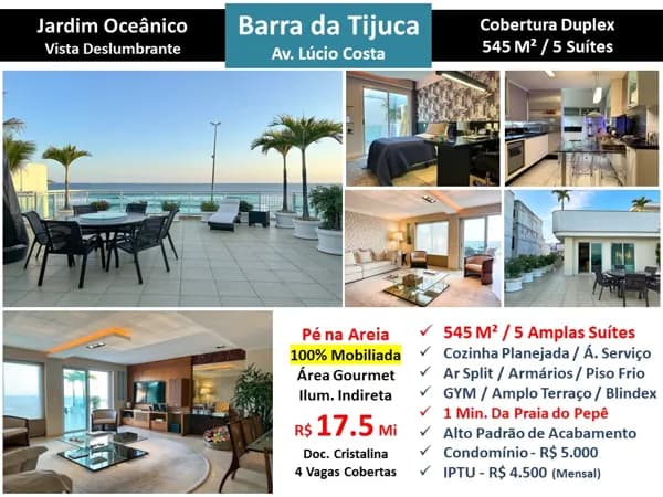 Cob Barra da Tijuca JO Lúcio Costa Praia 545M²