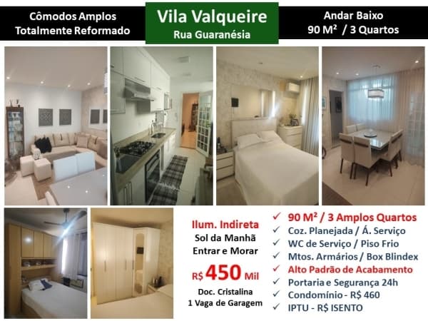 Apto JPA Vila Valqueire Guaranésia 90M²