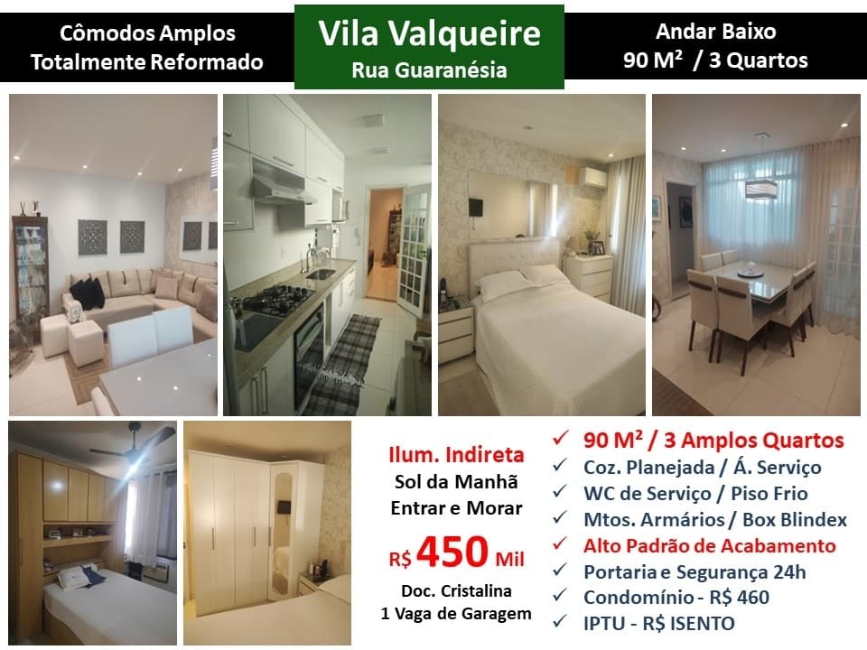 Apto JPA Vila Valqueire Guaranésia 90M²