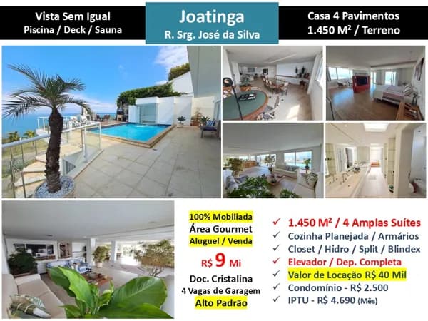 Casa Joatinga José da Silva 1450M² 2