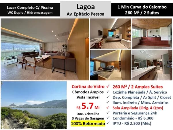 Apto Lagoa Epitácio Pessoa 260M²