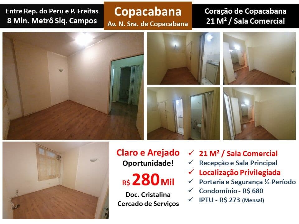 Sala Copacabana N.S de Copacabana 21M²