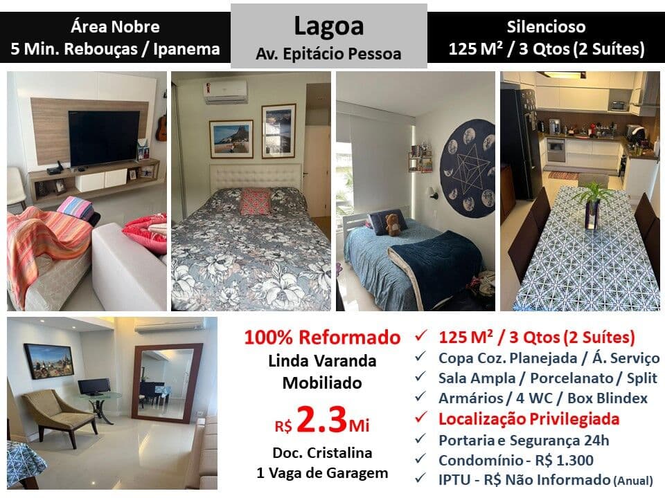 Apto Lagoa Epitácio Pessoa 125M² 2
