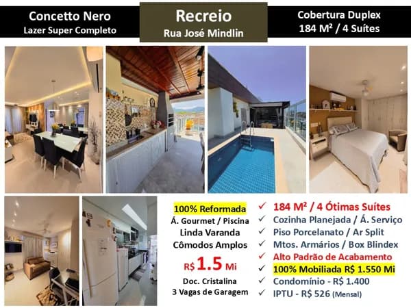 Cob Recreio Zico Concetto Nero 184M²