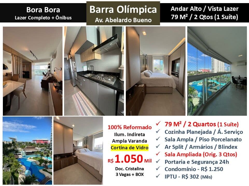 Apto Barra Olímpica Bora Bora 79M²
