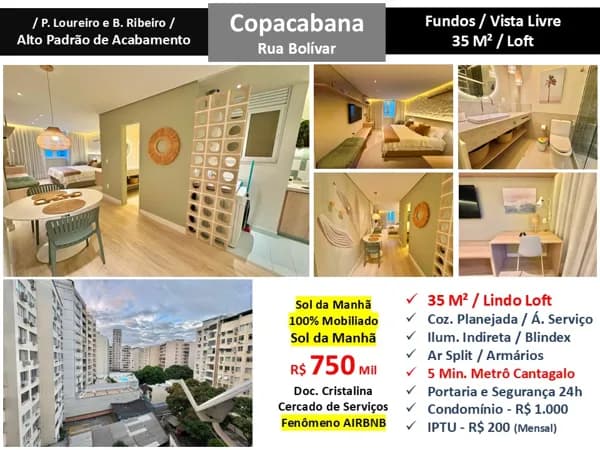 Apto Copacabana Bolivar 35M²